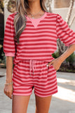 Celina Short Sleeve Striped Set