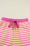 Stripe Terry Knit Top & Shorts Set