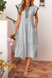Charley Sleeve Casual Long Dress