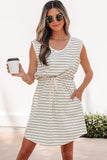 Mabel Stripe Drawstring Tunic Tank