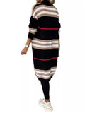 Striped Longline Open Front Cardigan