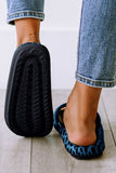 Open Toe Cheetah Print Slip On Slippers Slides