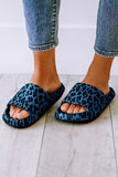 Open Toe Cheetah Print Slip On Slippers Slides