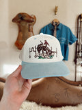 Western Bit Bronc Embroidered Trucker Snapback