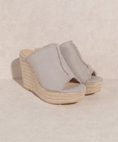 Bliss Cloth Distressed Linen Wedge