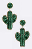 Beaded Cactus Iconic Earrings