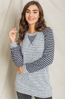 Stripe Two Tone Shift Tunic Dress