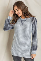 Stripe Two Tone Shift Tunic Dress