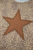 Leopard Retro Star Studded Short Sleeve Tee