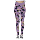 Halloween Women's Yoga Pants Pumpkin Skull
