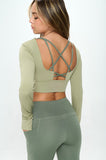 Two Tone Activewear Open Back Set