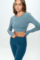 Two Tone Activewear Open Back Set