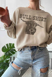 Bull Shirt Graphic Crew Neck Sweatshirt