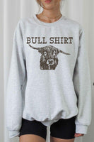 Bull Shirt Graphic Crew Neck Sweatshirt