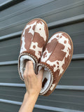 Cow Print Bruin Slippers | Cozy Women's Slip-On Slippers