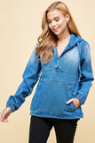 Ladies Denim Jacket with Hoodies