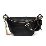 Faux Leather Convertible Sling Belt Bum Bag