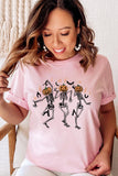 Dancing Skeleton Pumpkin Graphic Tee