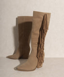 Out West Knee-High Fringe Boots