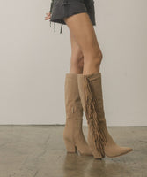 Out West Knee-High Fringe Boots