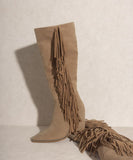Out West Knee-High Fringe Boots