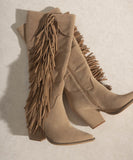 Out West Knee-High Fringe Boots