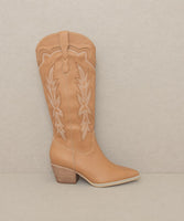 Embroidered Knee High Cowboy Boots