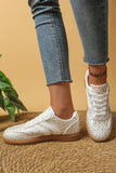 Leopard Cheetah Sparkle Printed Lace Up Sneakers