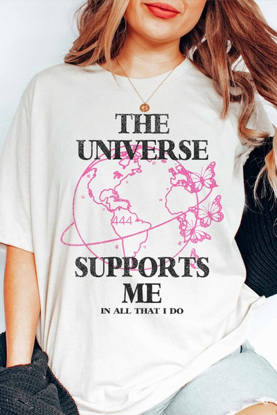 The Universe Supports Me Graphic Tee - PLUS SIZE