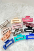 Matte Rectangular Hair Clamp Claw