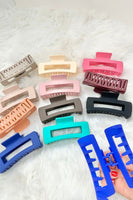 Matte Rectangular Hair Clamp Claw