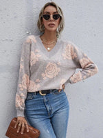 Rose V Neck Sweater