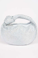 Tonal Studded Knotted Soft Clutch