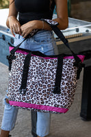 Cowhide Leopard - LARGE Cooler Bag