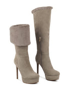 Suede Leather Knee-High Boots