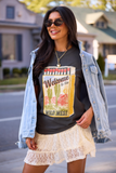 Western Wild West Cactus Dark Grey Graphic Tee