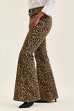 Judy Blue Mr Jaqueline Flare Print Leopard Jeans