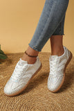 Leopard Cheetah Sparkle Printed Lace Up Sneakers