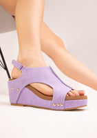 Canvas Slingback Wedge