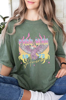 Free Bird Retro Neon Summer Graphic Tee PLUS SIZE