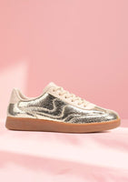 Metallic Low Profile Sneakers Sneaks