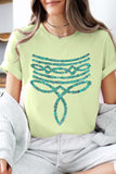 Turquoise Stone Boot Stitch Graphic T Shirts