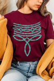 Turquoise Stone Boot Stitch Graphic T Shirts