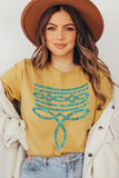 Turquoise Stone Boot Stitch Graphic T Shirts