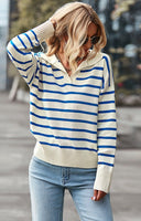 V-Neck Striped Sweater