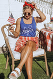 Patriotic America Script Heart Graphic Tank