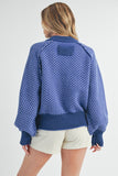 Royal Blue Bell Sleeve Sweater