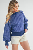 Royal Blue Bell Sleeve Sweater