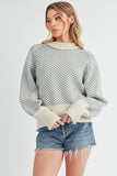 Royal Blue Bell Sleeve Sweater