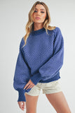 Royal Blue Bell Sleeve Sweater